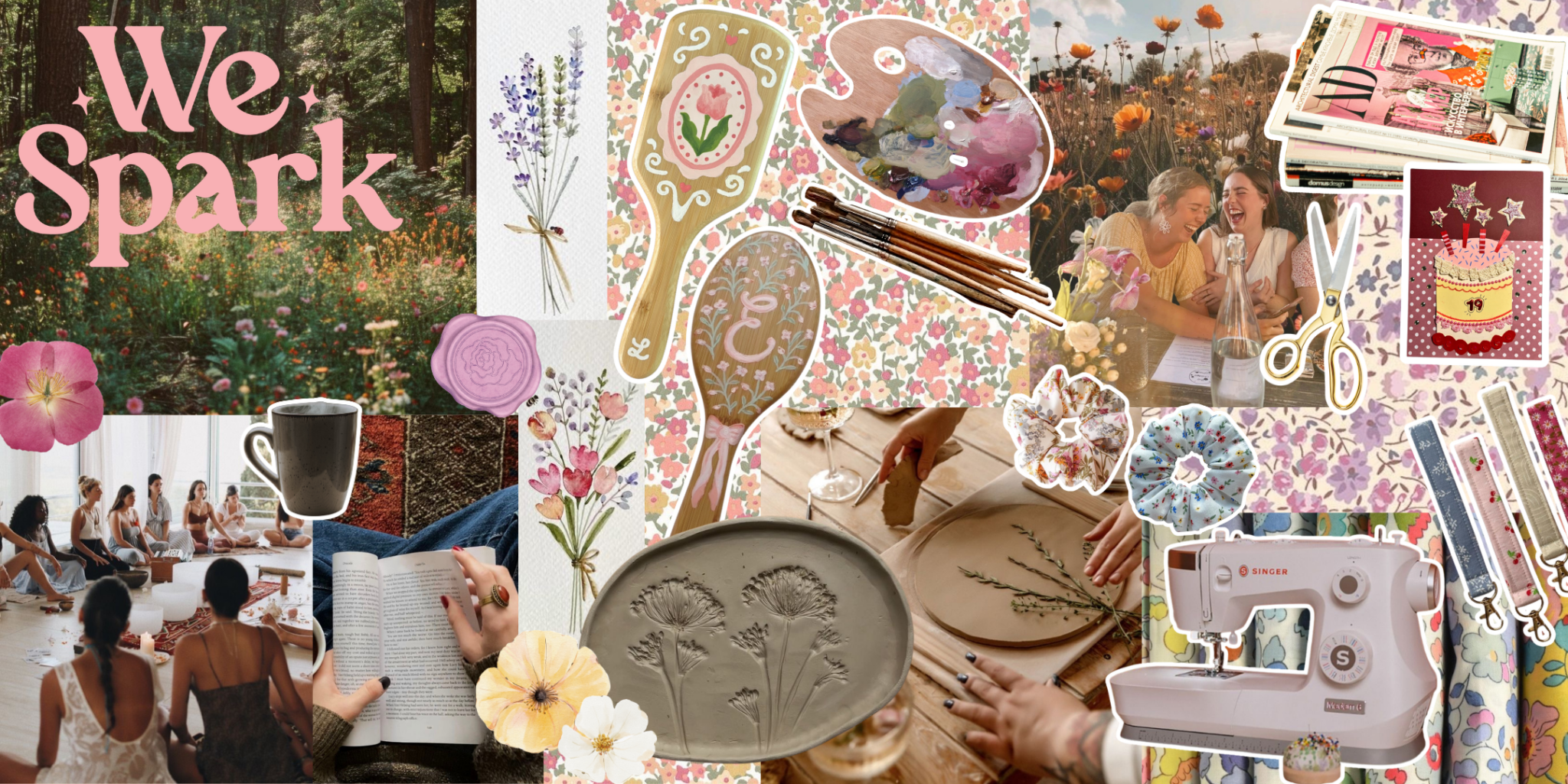 April retreat Moodboard 2160 x 1080 px